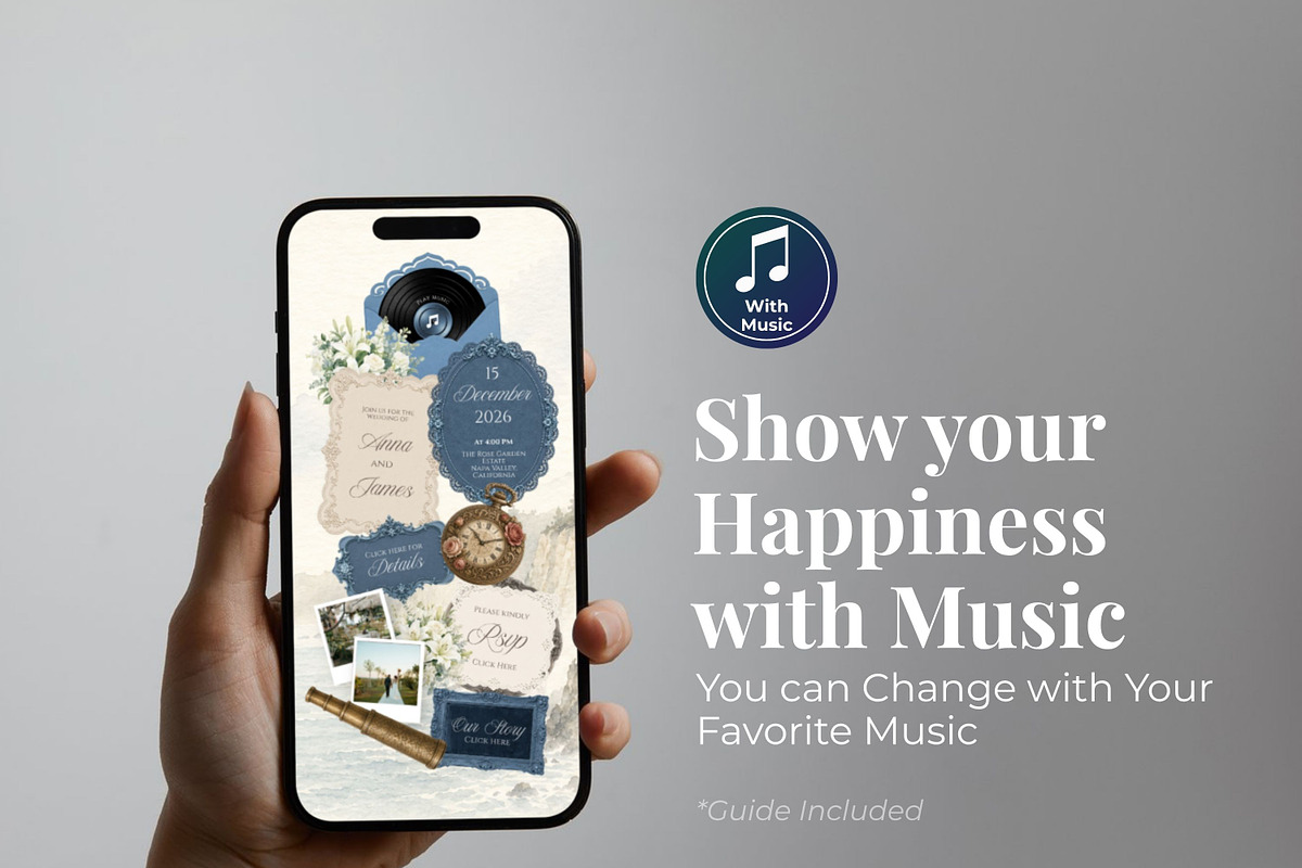 Dusty Blue Wedding Website, a Landing Page Template by Everyday Perfection (Photo 7 of 12)
