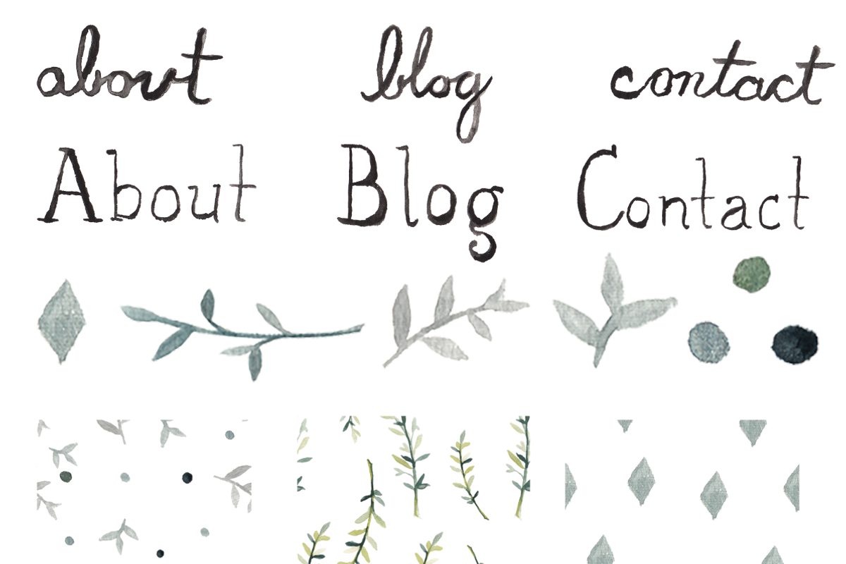Watercolor Branding and Blog Kit preview 2