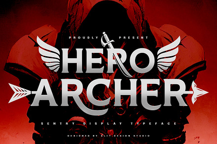 The Hero Archer Typeface, a Serif Font by alit design