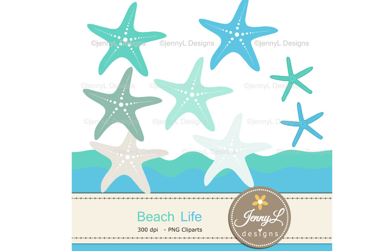 Beach Digital Papers & Clipart, a Pattern Graphic by JennyL Designs (Photo 2 of 5)
