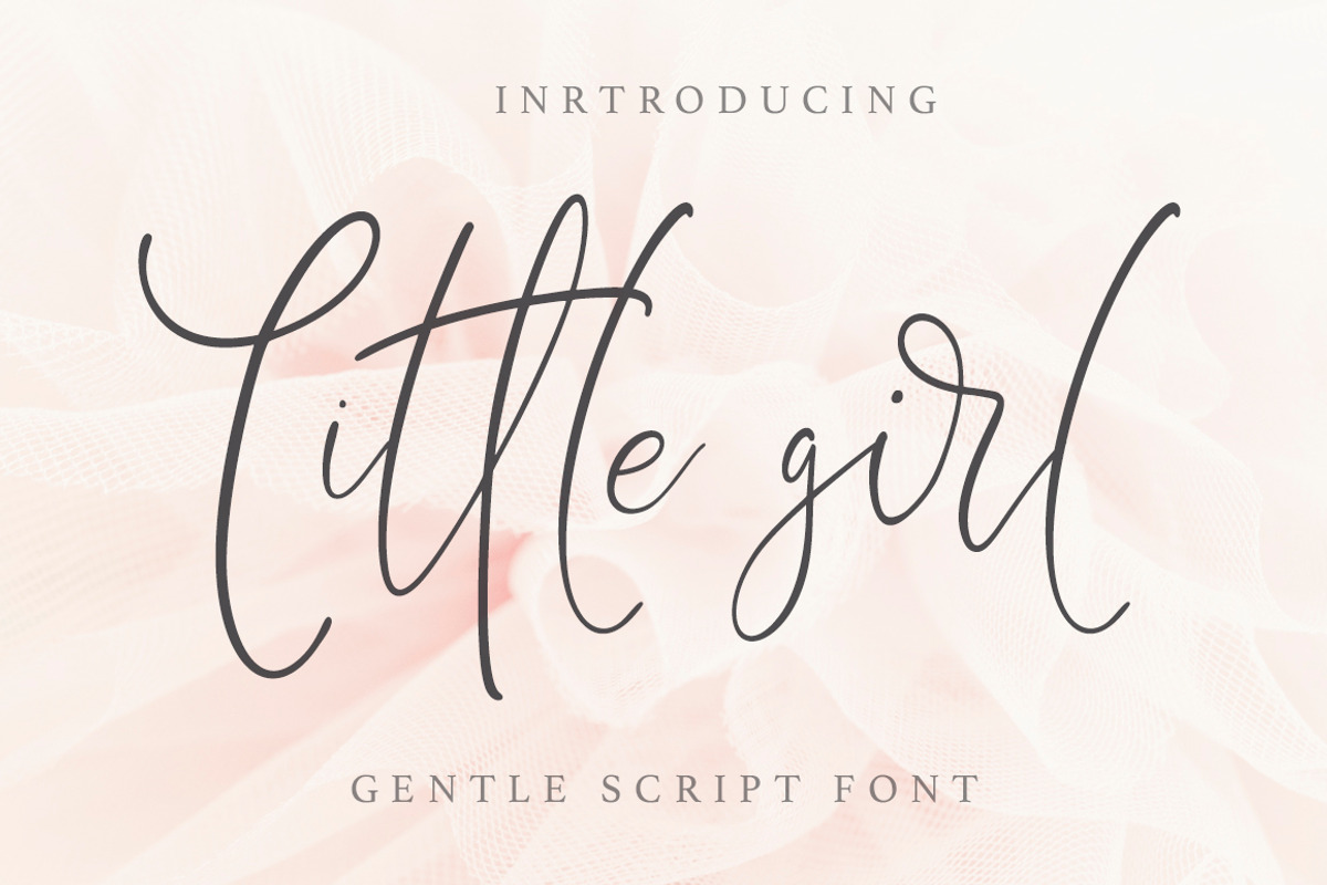 Little Girl. Gentle Script Font.
