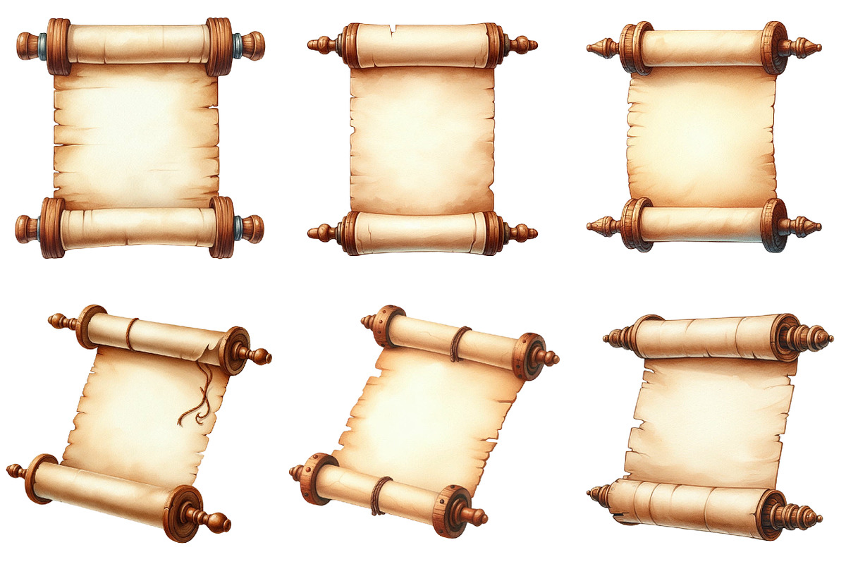 Vintage Scroll Clipart PNG, an Illustration by Libby Wishes (Photo 7 of 7)