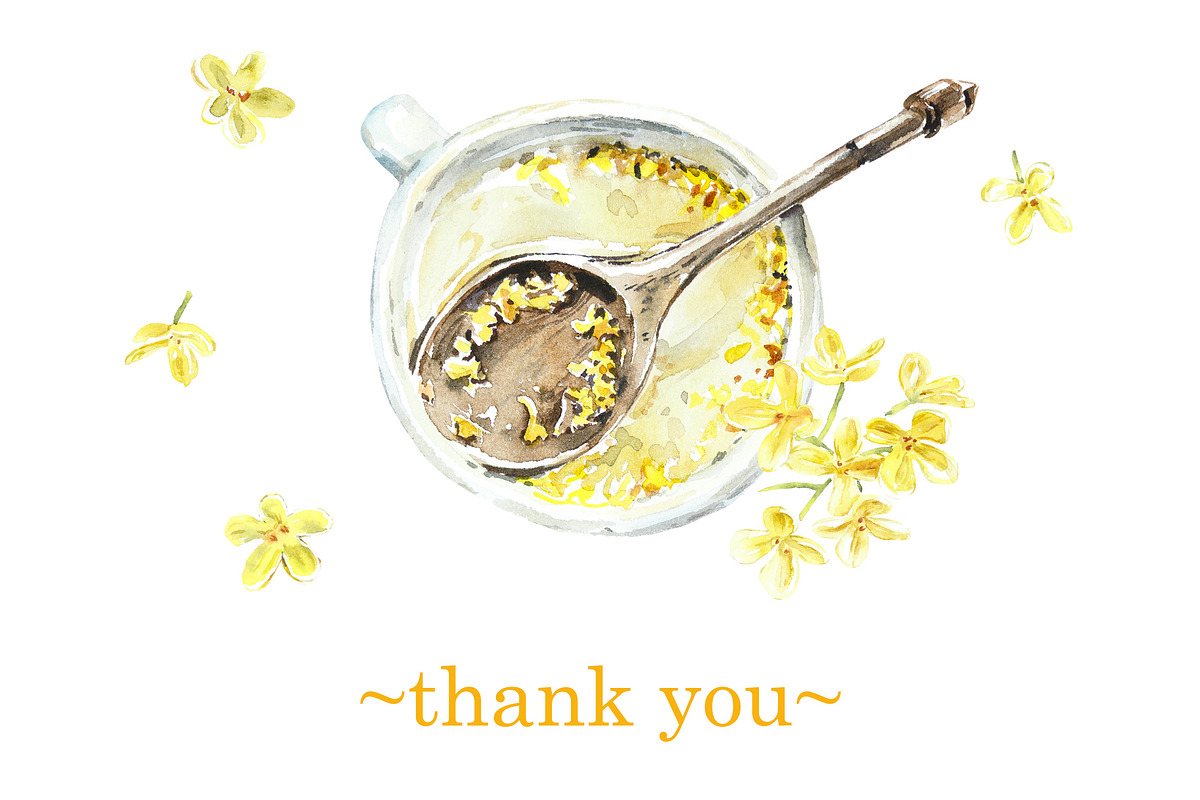 Golden Osmanthus Health Tea, a Food Illustration by Budogoshch (Photo 8 of 8)