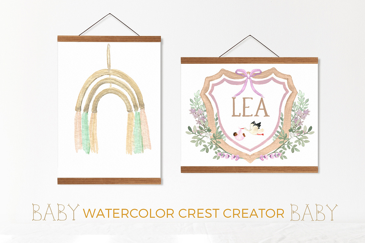 Baby Crest Creator Watercolor, an Illustration by LABFcreations (Photo 22 of 32)