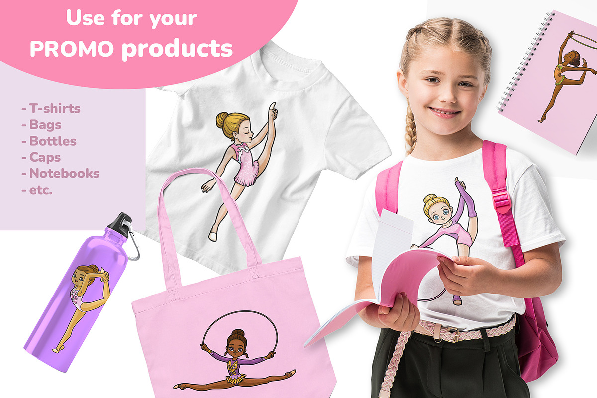 Rhythmic gymnastics characters set, a Sport Illustration by Ksenya Savva (Photo 2 of 10)