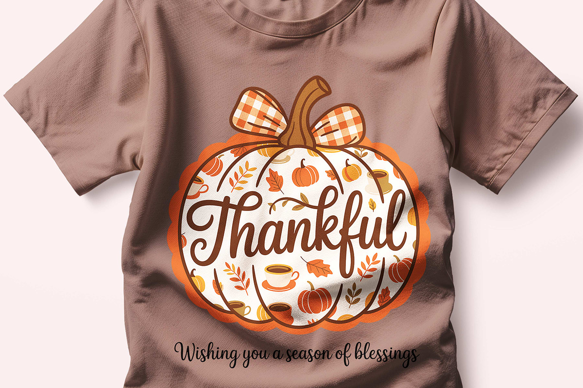 Thankful T Shirt Design, Preppy Fall, a Seasonal Illustration by Unique Design Team (Photo 3 of 7)