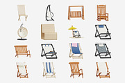 Deck Chair & Relaxation Pack, a Furniture 3D Model by Eklip Studio (Thumbnail 2 of 2)