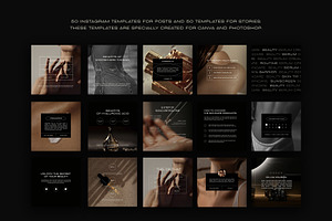 Beauty Instagram Template Gold Black