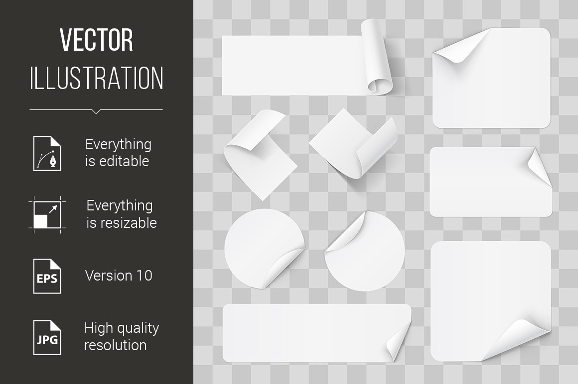 Paper Stickers, a Background Graphic by DvargShop