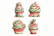 whimsical Summer cupcake clipart, an Illustration by Designworld (Thumbnail 7 of 7)
