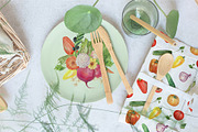 Fresh Off the Market Farm Watercolor, a Food Illustration by Catch the Dream Art (Thumbnail 2 of 12)