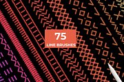 Linear brushes patterns Procreate, a Brush Add-On by Graphics Resources (Thumbnail 1 of 15)