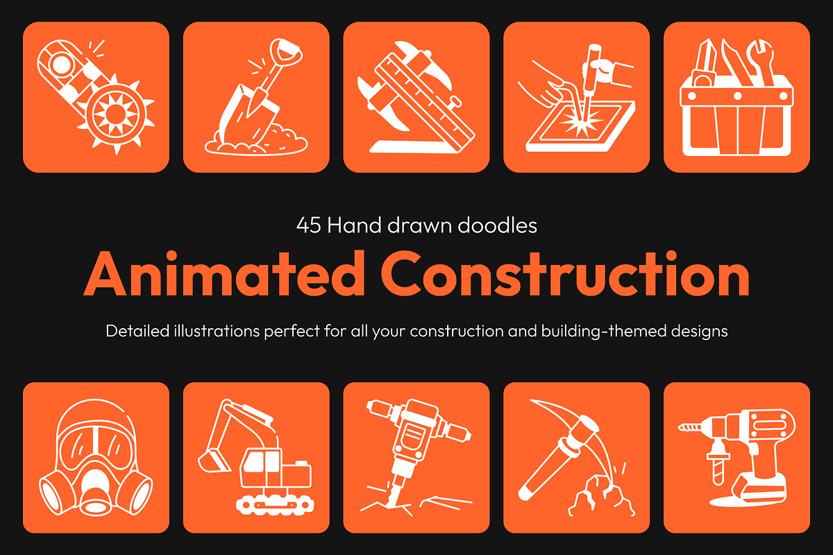 Animated Construction Drawings, a Person Illustration by Vectors Market (Photo 1 of 5)