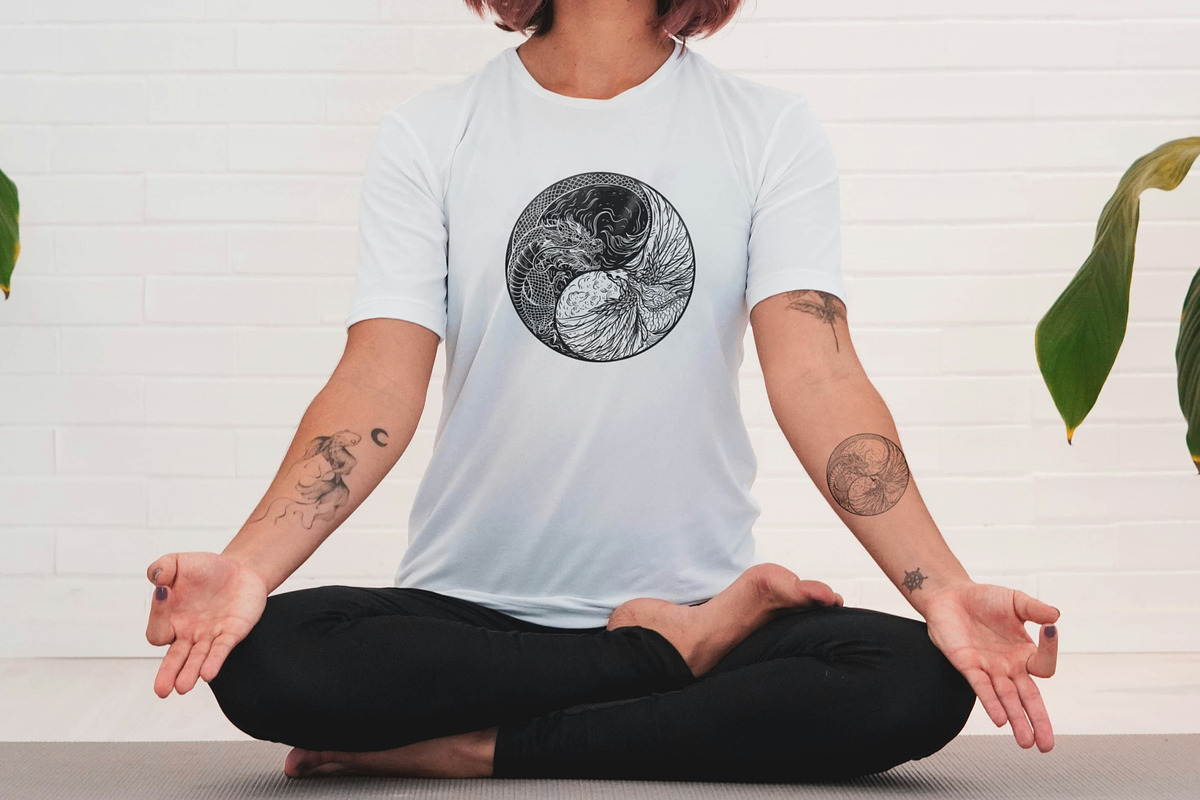 Phoenix Dragon YinYang Vector Logo, a Decorative Illustration by Suvham Roy (Photo 1 of 6)