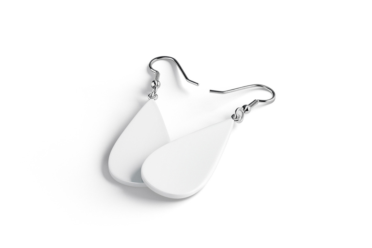 White Drop Earring Jewelry 3D Model, an Object 3D Model by rebrandy (Photo 4 of 9)