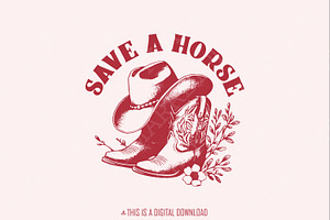 Save A Horse PNG, Funny Country