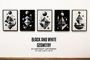 Black and White Geometry, a Decorative Illustration by Digital Art Creations (Thumbnail 7 of 7)