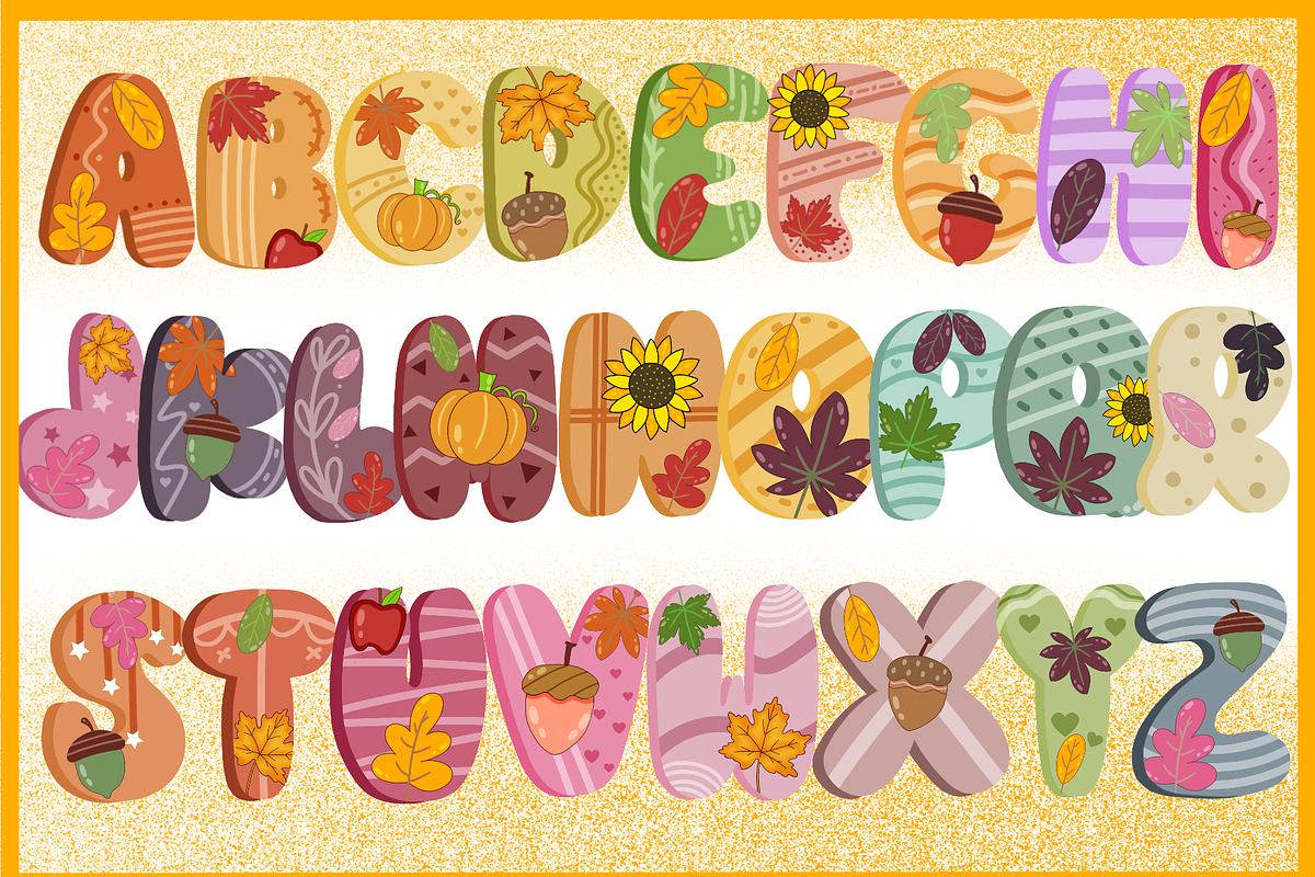 Fall Autumn-PNG fonts, a Symbol Font by It me digital art (Photo 2 of 6)
