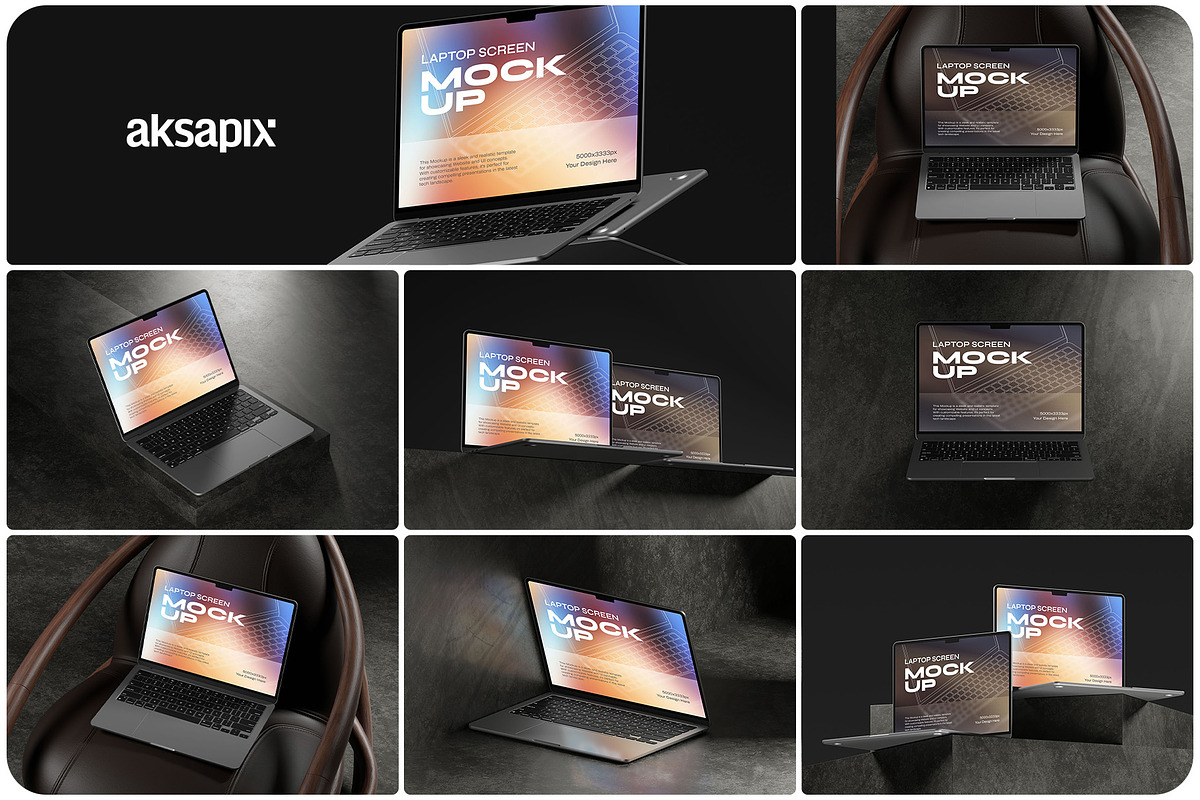 Macbook Screen Mockup, a Mac Mockup by Aksapix Studio (Photo 1 of 3)
