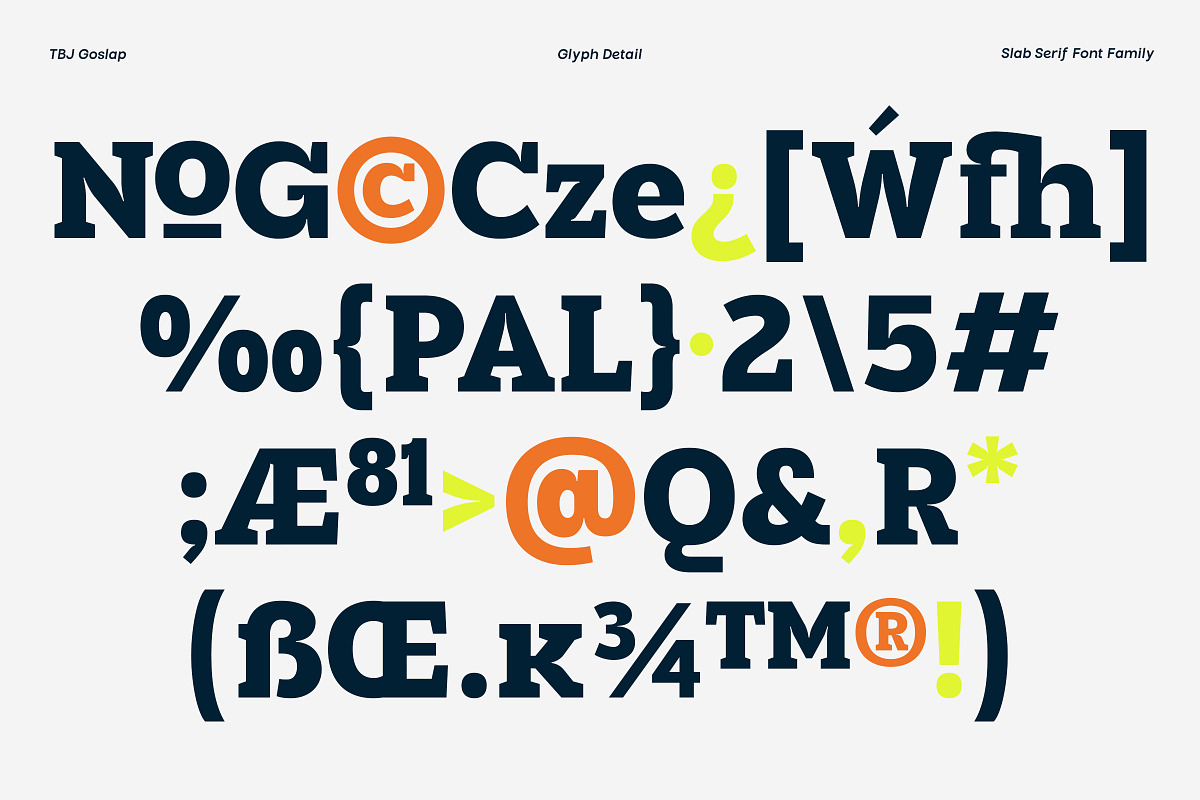 TBJ Goslap Slab Font Family, a Slab Serif Font by Taboja Studio (Photo 8 of 21)