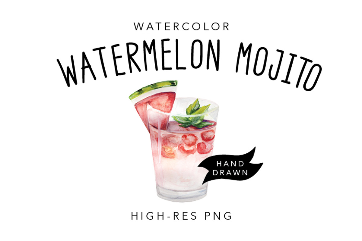 Watercolor Cocktail Drawing, a Food Illustration by MumAndMe (Photo 1 of 2)