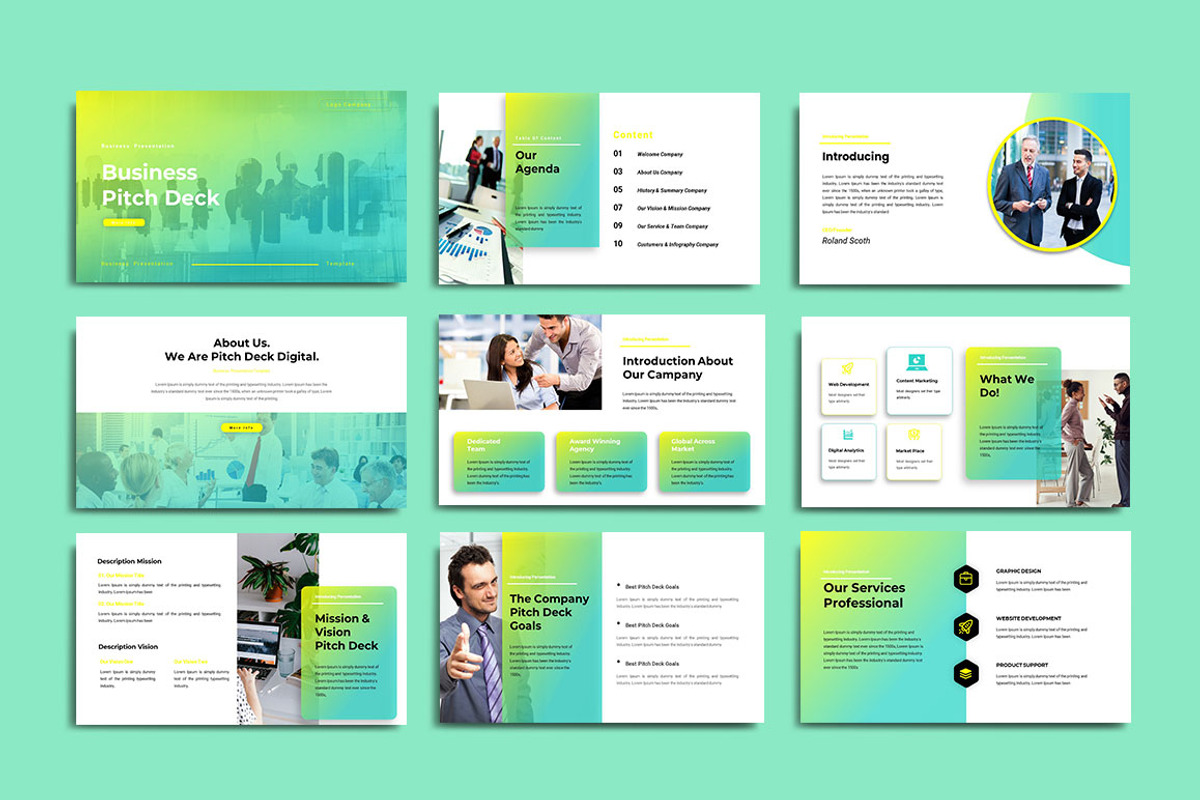 Business Pitch Deck, a Presentation Template by yanindesign (Photo 2 of 5)