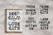 Crazy Cat Font. + Cat quotes, an Animal Illustration by DearLetters (Thumbnail 5 of 7)
