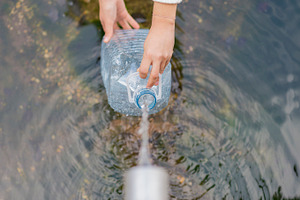 Natural water featuring barrel, clean, and clean water