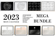 MEGA BUNDLE Moon Calendar 2023, a Stationery Template by land art (Thumbnail 1 of 17)