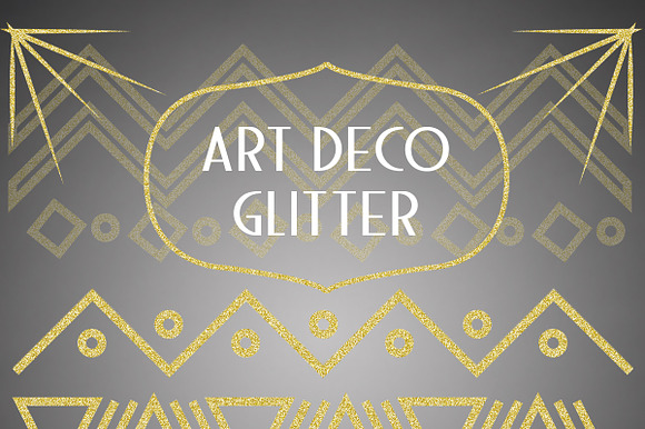 Art Deco Glitter Patterns & Graphics preview 6