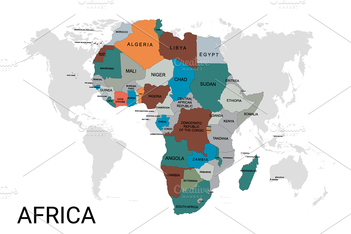 World Vector Map with Country Name, an Object Graphic by Nazim's Shop (Photo 6 of 9)