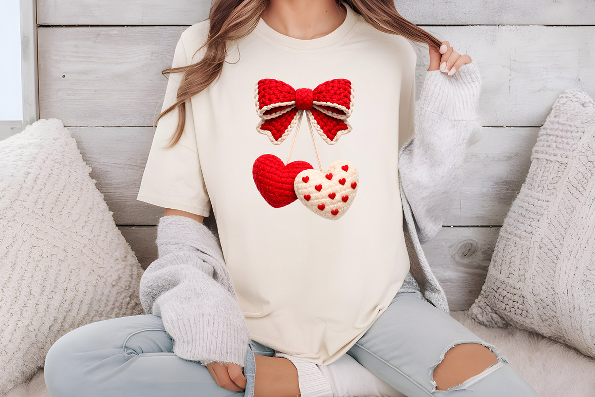 Faux Yarn Coquette Cherry Valentine, an Illustration by DreamCafeArt (Photo 7 of 8)