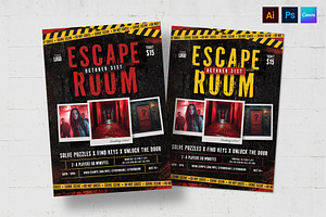 Escape Room Flyer Template, a Flyer Template by BrandPacks