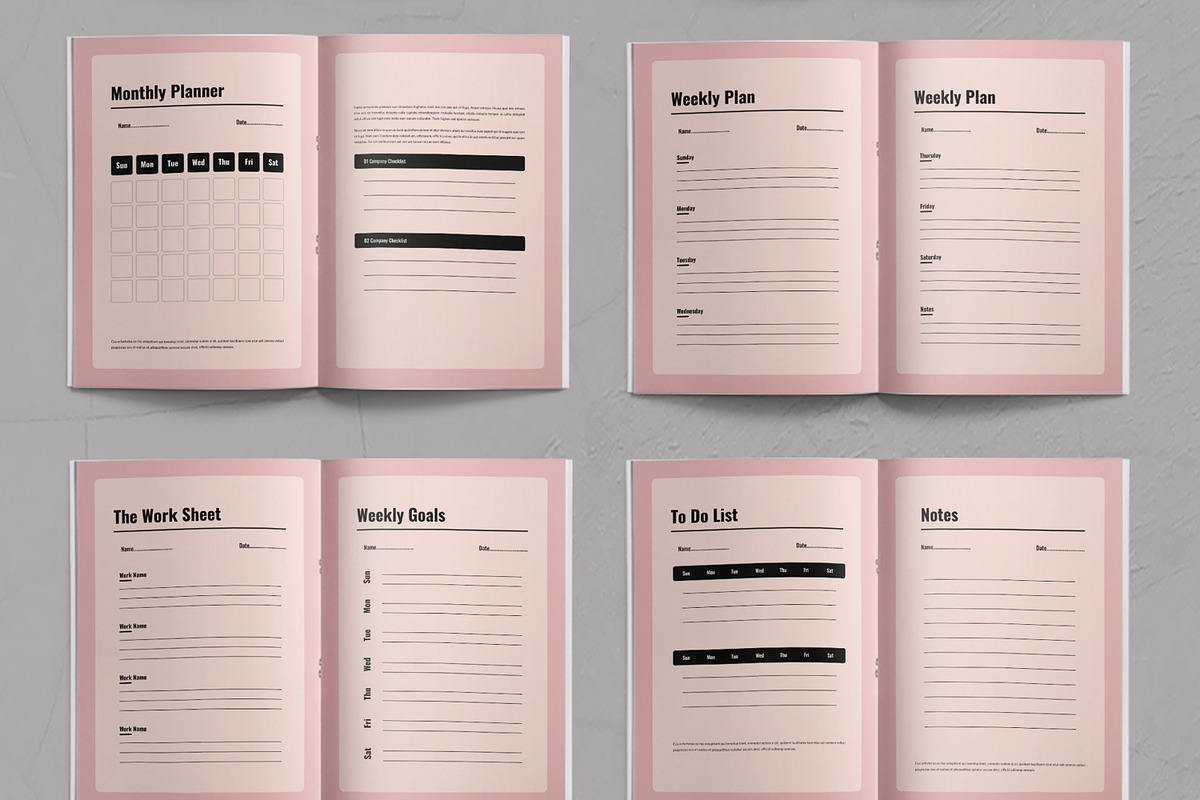 Daily Planner Template, a Stationery Template by ContestDesign (Photo 3 of 3)