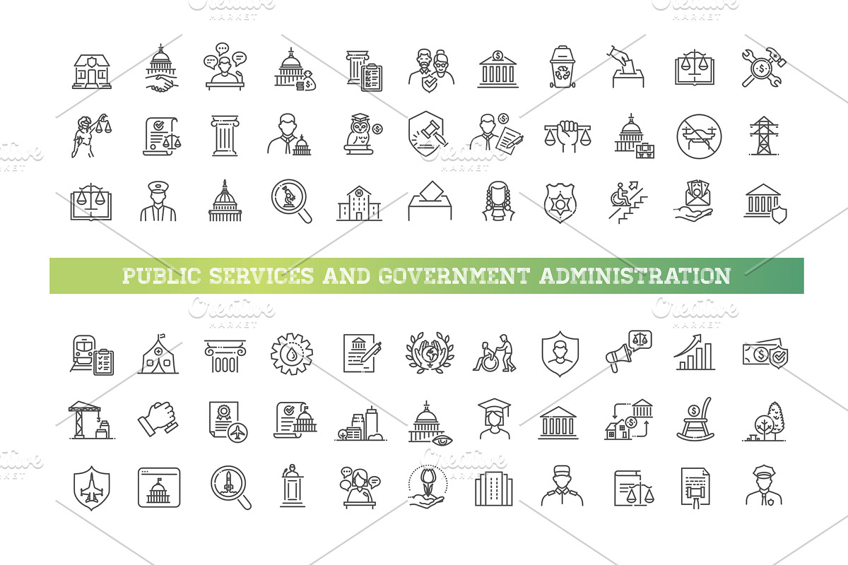 Government Administration icons, an Icon by Tettygreen