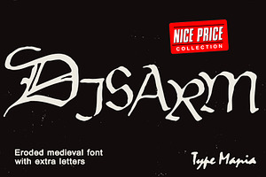 Disarm TM – Distressed Fraktur, a Blackletter Font by Type Mania
