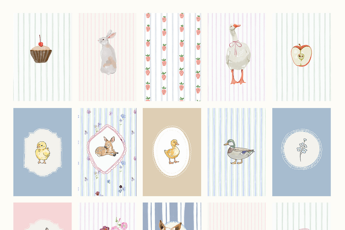 Vintage Nursery Prints Bundle - 140, a Background Graphic by Artemsky (Photo 15 of 17)