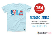 Patriotic Alphabet Letters, an Object Illustration by Huckleberry Hearts (Thumbnail 3 of 4)