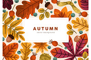 Autumn leaves. Fall set, backgrounds, a Seasonal Illustration by Good Studio (Thumbnail 5 of 13)