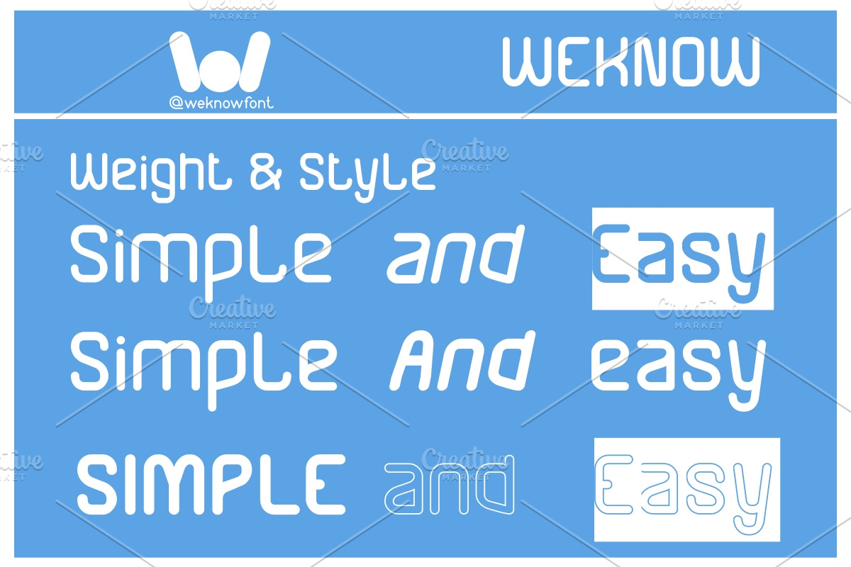 Simple and Easy font, a Sans Serif Font by weknow (Photo 6 of 8)
