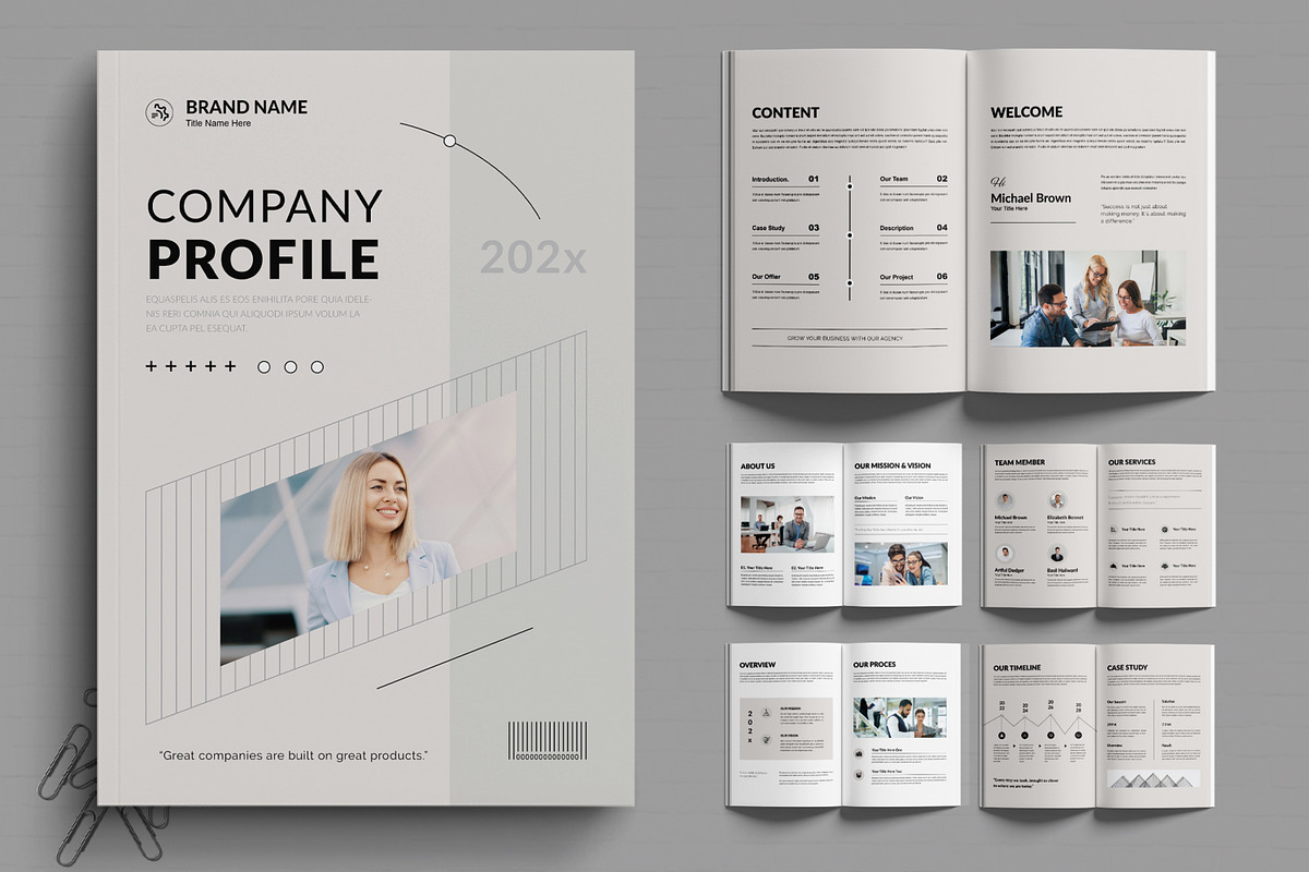 Company Profile Layout Template, a Brochure Template by MightyDesign (Photo 1 of 6)