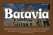 Batavia – Modern Vintage Font, a Serif Font by overlaytemplates (Thumbnail 1 of 5)