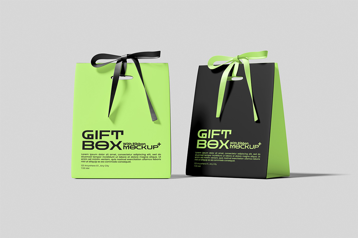 Gift Box Mockup, a Packaging Mockup by xavier_studio (Photo 2 of 5)
