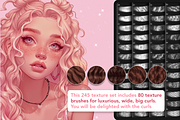 Procreate Hair Braids curly brushes, a Brush Add-On by Revabrush (Thumbnail 5 of 10)