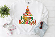 Happy Holidays Christmas Clipart PNG, an Illustration by Craft Nest (Thumbnail 6 of 6)