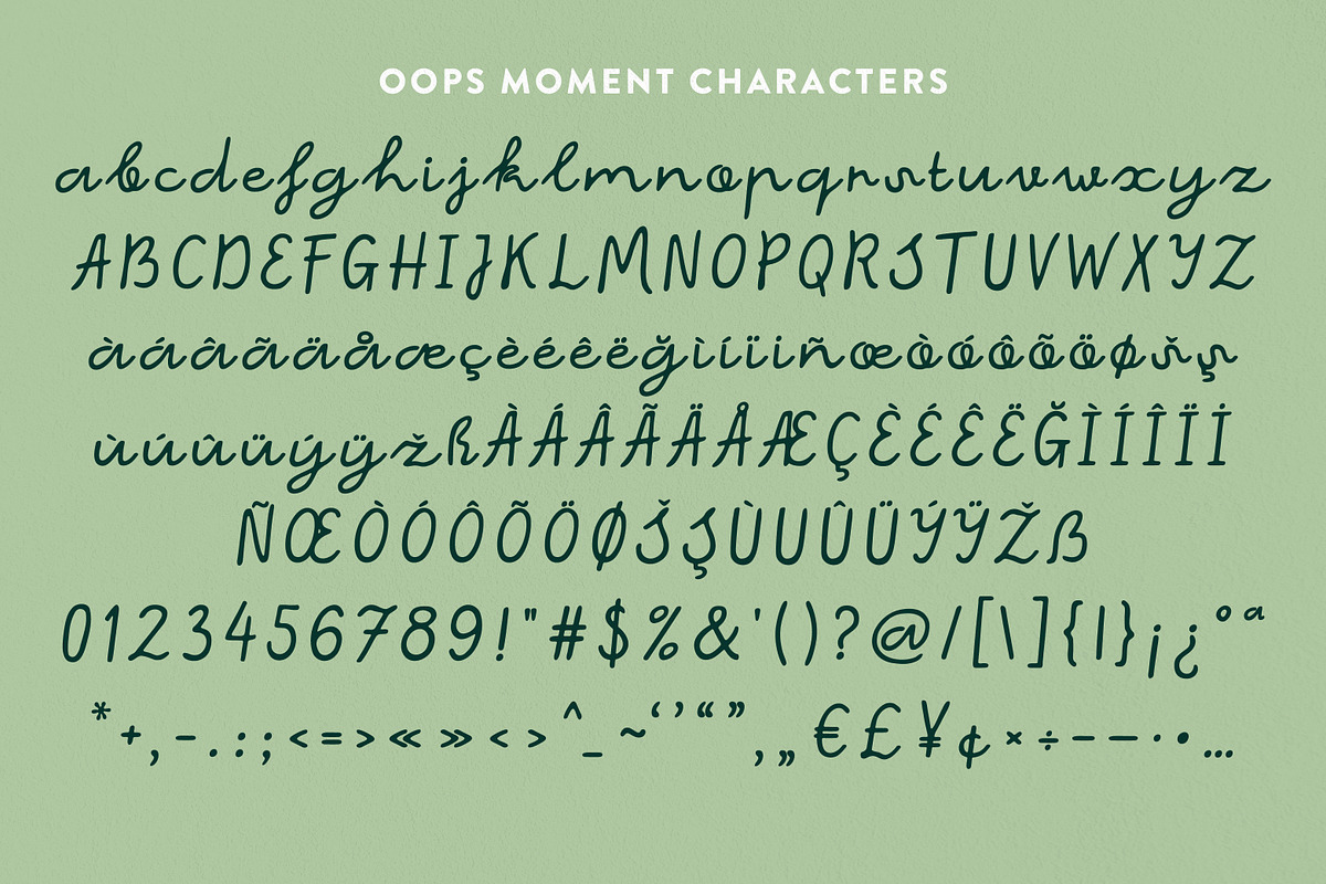 OopsMoment Casual Handwritten Script, a Script Font by Struvictory.art (Photo 6 of 9)
