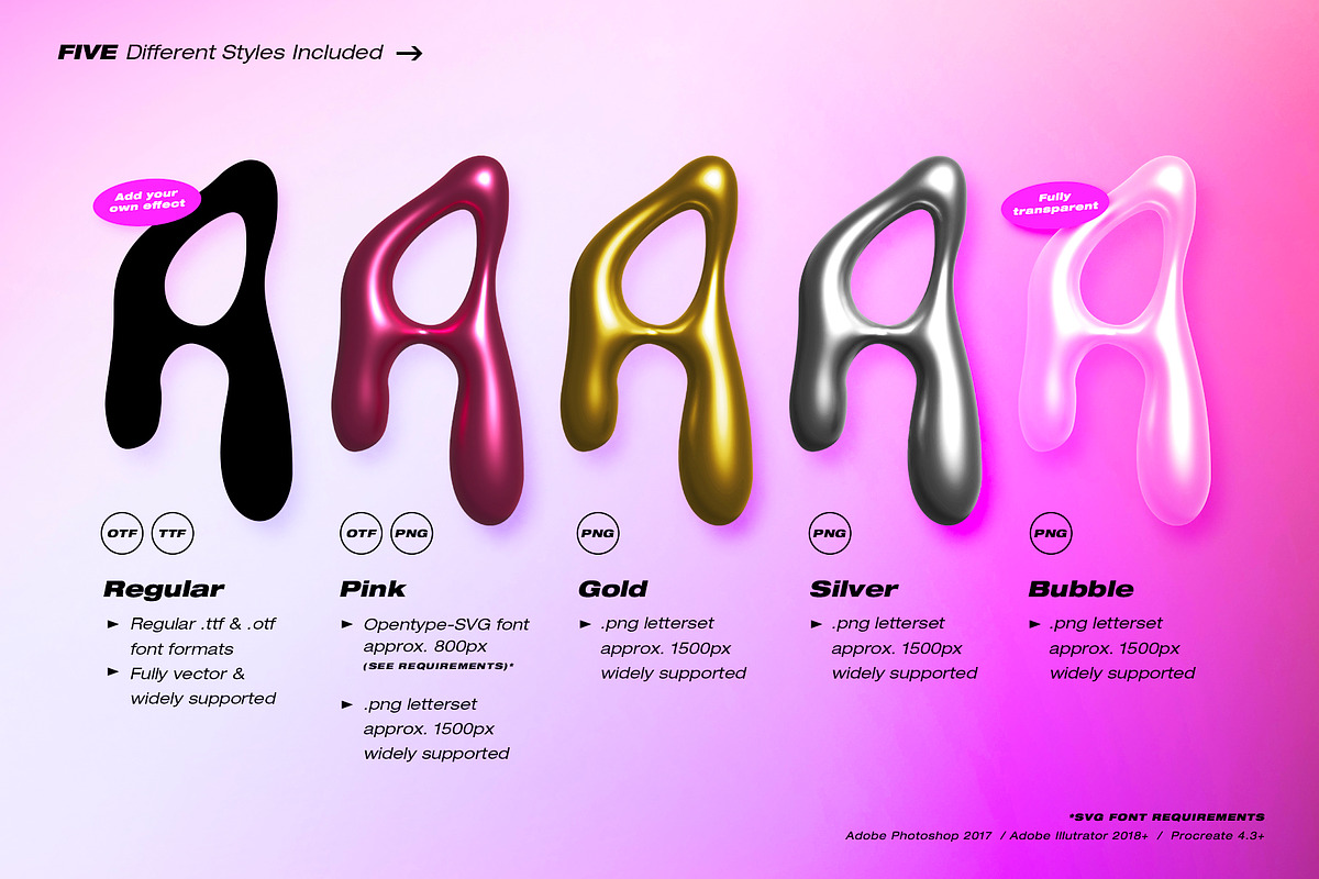 Wubble SVG Font & Letterset, a Font by Sam Parrett (Photo 2 of 9)
