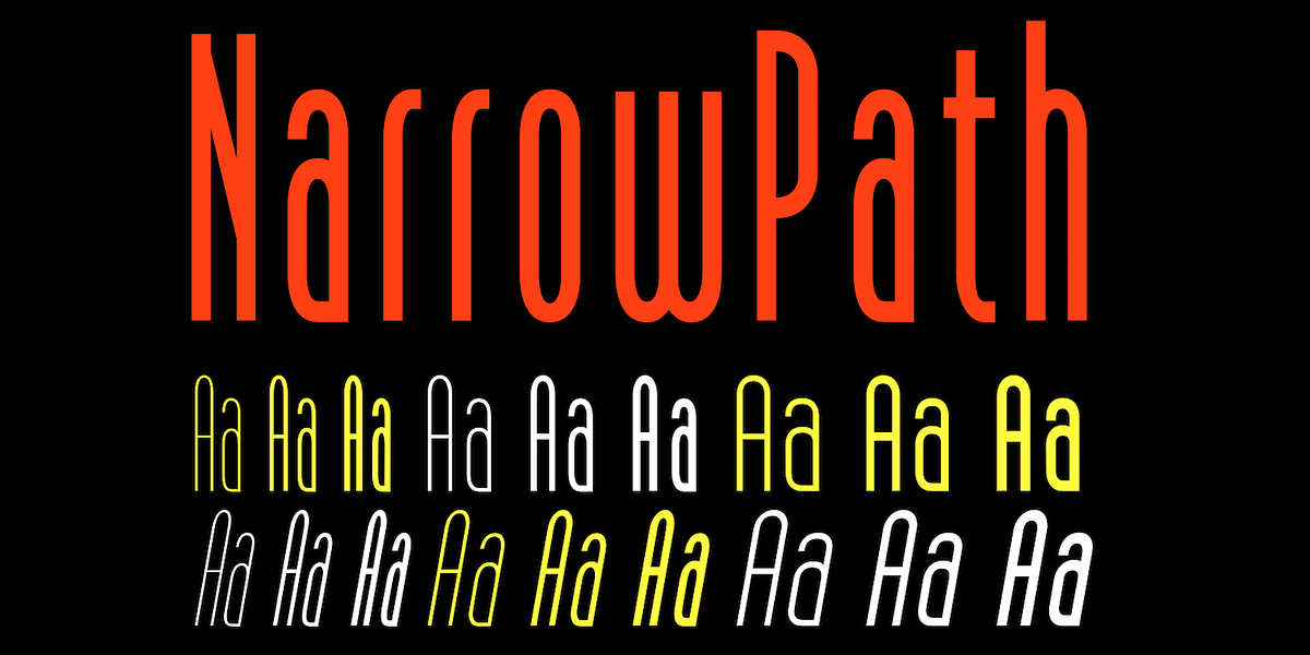 NarrowPath, a Sans Serif Font by Ingrimayne Type (Photo 2 of 8)