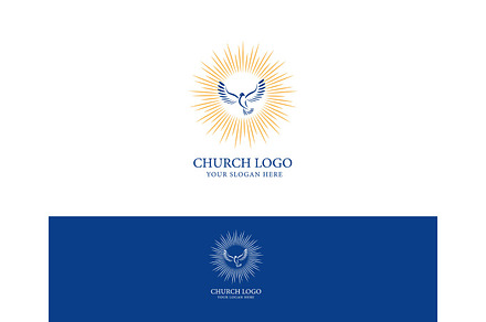 Church logo. Christian symbols.