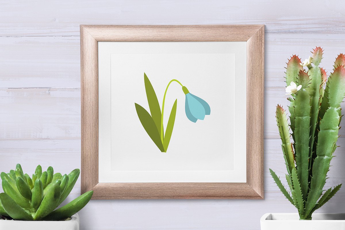 Spring icons set, flat style, an Icon by Ylivdesign